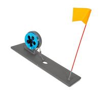 Zqxnt Equipo de pesca en hielo resistente al viento con marcador de bandera que mejora la estabilidad para un ángulo seguro en el lago, caña de pescar compacta en hielo con marcador de bandera