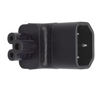 Zqxnt High Performances IEC320 C14 a 5 - Adaptador de corriente robusto en forma de L para extensor de electrónica de consumo, adaptador de cable de alimentación de computadora