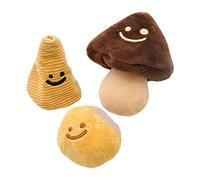 Zqxnt Juguetes divertidos para mascotas, 3 piezas/juego de juguetes de peluche resistentes a desgarros, sin olor, llamados alimentos ocultos lindos para perros