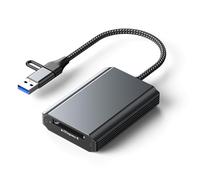 Zqxnt Lector de tarjetas CFe tipo B/TypeA/de aleación de aluminio con dos puertos USB, velocidad de transferencia de datos de 10 Gbps para acceso rápido a archivos y lector de tarjetas portátil