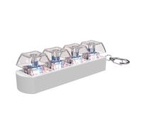 Zqxnt Llavero probador de teclas mecánicas de 4 teclas con iluminación LED para reducir el estrés y relajarse, para el hogar u oficina