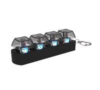 Zqxnt Llavero probador de teclas mecánicas de 4 teclas con iluminación LED para reducir el estrés y relajarse, para el hogar u oficina