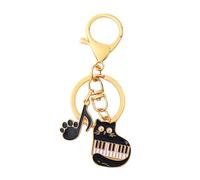 Zqxnt Llaveros de notas musicales, llaveros de moda, llaveros de gatos, llavero de piano, anillos de coche para decoración de bolsos, cadena de coche, llavero, llavero, bolso, llavero de piano, c