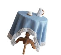 Zqxnt Mantel de mesa transpirable con diseño floral, lavable a máquina, tela de poliéster resistente para uso en interiores y exteriores, caminos de mesa de encaje