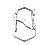 Zqxnt Mosquetón de acero inoxidable tipo S con gancho de resorte, hebillas para cinturón, mosquetón con gancho de resorte