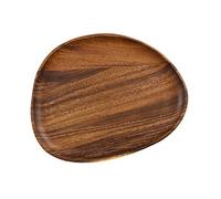 Zqxnt Plato ovalado irregular de madera creativa, ligero, fácil de limpiar, bandejas para servir, platos de comida, aretes colgantes para niñas