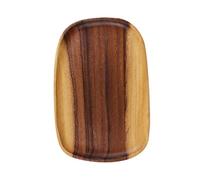 Zqxnt Plato ovalado irregular de madera creativa, ligero, fácil de limpiar, bandejas para servir, platos de comida, aretes colgantes para niñas