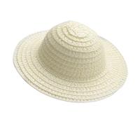 Zqxnt Sombrero pequeño de papel de ratán ligero sin terminar para manualidades hechas a mano, decoración de fiestas, accesorios de costura, proyectos de manualidades para padres e hijos