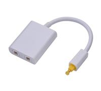 Zqxnt Splitter - Cable divisor óptico SPDIF digital de 1 en 2 salidas, distribuidor de sonido para HDTV, fibra de baja pérdida