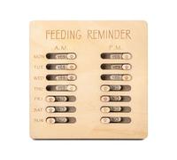 Zqxnt Tabla de recordatorios de alimentación de madera con indicadores deslizantes, gestión constante de comidas, tabla de alimentación semanal