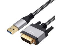 Zqxnt Universals - Cable adaptador USB 3.0 DVIs de vídeo público, reconocimiento automático, no requiere controlador, construcción de PVC, DVI macho a macho