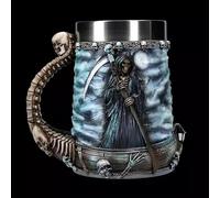 ZQXYXFUS Taza de café con calavera 3D de Halloween, jarra de cerveza única de acero inoxidable, vaso de cerveza con esqueleto creativo, escultura decorativa de escritorio
