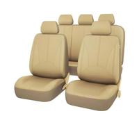 ZQYCD Fundas para Asientos de Coche para Hyundai Sonata YF 2009-2012, Delanteros Traseros Seat Cover Cuero Antideslizantes Impermeable Interior Accesorios,G/Beige