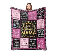 ZQYMM Manta de Franela Suave Personalizada Manta para mi Mamá, Regalos para Mamá, Regalo para Madres, Regalos para Madres Cumpleaños, Día de la Madre, Regalos para la Madre de Hija e Hijo