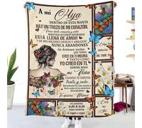 ZQYMM Manta para Mi Hija De Mamá, Mantas Personalizadas de Mensaje BendicióN EspañOl, súper Suave Manta para Sofá Invierno Hija Regalos de Cumpleaños Navidad Halloween