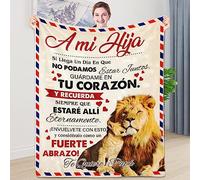 ZQYMM Manta para Mi Hija De Papá, Manta con Mensaje Personalizado, Airmail con Letras Padre para Hija, Manta Positiva para animar la Vida, Manta mullida para el sofá de la Cama