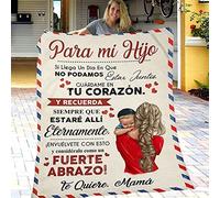 ZQYMM Manta para Mi Hijo De Mamá, Manta de Estilo sobre con impresión de Carta, Duradera y cómoda Manta de Franela para el hogar, Regalos de cumpleaños/Navidad para Hijo