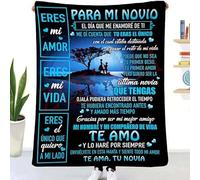 ZQYMM Manta Personalizada para mi Novio de la Novia, Novioa para la Novio Manta con Letras Fomento Positivo Manta esponjosa para sofá Cama Regalos de cumpleaños,Navidad,A Mi Novio Manta2,130 * 150CM