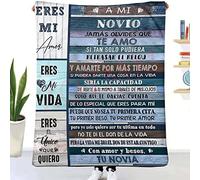 ZQYMM Manta Personalizada para mi Novio de la Novia, Novioa para la Novio Manta con Letras Fomento Positivo Manta esponjosa para sofá Cama Regalos de cumpleaños,Navidad,A Mi Novio Manta1,150 * 200CM