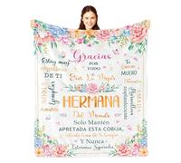 ZQYMM Regalo para Hermanas Manta para Sofá Personalizada Franela Edredones con Letras Manta Suave Hermana alienta y ama para Hermanas Regalos De Cumpleaños Navidad