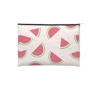 ZQYTGFDC Beach Coconut Sunshine - Organizador de artículos de tocador pequeño con cremallera para mujer, 8.9 x 6.5 pulgadas, para el día de San Valentín, amigas, novias, Sandía rosa, One Size