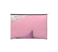 ZQYTGFDC Beach Coconut Sunshine - Organizador de artículos de tocador pequeño con cremallera para mujer, 8.9 x 6.5 pulgadas, para el día de San Valentín, amigas, novias, Playa de arena rosa, One Size