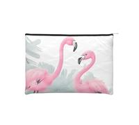 ZQYTGFDC Beach Coconut Sunshine - Organizador de artículos de tocador pequeño con cremallera para mujer, 8.9 x 6.5 pulgadas, para el día de San Valentín, amigas, novias, Rosado Flamingo, One Size