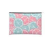 ZQYTGFDC Beach Coconut Sunshine - Organizador de artículos de tocador pequeño con cremallera para mujer, 8.9 x 6.5 pulgadas, para el día de San Valentín, amigas, novias, Rodajas de cítricos rosados y