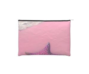 ZQYTGFDC Beach Coconut Sunshine - Organizador de artículos de tocador pequeño con cremallera para mujer, 8.9 x 6.5 pulgadas, para el día de San Valentín, amigas, novias, Playa de arena rosa, One Size