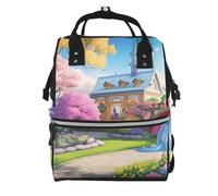 ZQYTGFDC Bolsa de lona de unicornio con gran capacidad y múltiples bolsillos, adecuada para madre, bebé y viajes