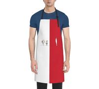 ZQYTGFDC Delantal impermeable con bolsillos para adultos, diseño de bandera de Malta, resistente a la parrilla, jardinería, pintura