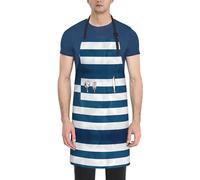 ZQYTGFDC Delantal impermeable resistente con bolsillos para adultos, resistente a la parrilla, jardinería, pintura, bandera griega, talla nica