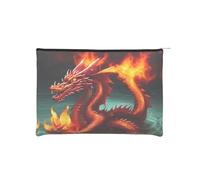 ZQYTGFDC Dragon King in Fire - Organizador de artículos de tocador pequeño con cremallera para mujer, 8.9 x 6.5 pulgadas, para el día de San Valentín, amigas, novias, Rey Dragón en Fuego, One Size
