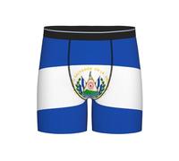 ZQYTGFDC El Salvador - Calzoncillos tipo bóxer ultra transpirables para hombre, con cintura cómoda y flexible, Negro, XL Corto