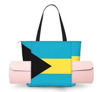 ZQYTGFDC Flag of the Bahamas - Bolsa de yoga, gimnasio, hombro, baile, playa, trabajo de momia, bolsillo principal con cremallera, soporte para esterilla de yoga