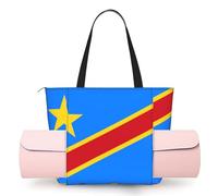ZQYTGFDC Flag of the Congo - Bolsa de yoga para mujer, para gimnasio, baile, playa, trabajo de momia, bolsillo principal con cremallera, soporte para esterilla de yoga