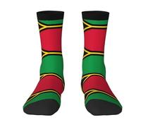 ZQYTGFDC Flag of Vanuatu - Calcetines para adultos, tallas grandes para hombres y mujeres, suaves y cómodos, cómodos para uso casual, gimnasio y uso diario, 3 Negro, One Size