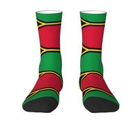 ZQYTGFDC Flag of Vanuatu - Calcetines para adultos, tallas grandes para hombres y mujeres, suaves y cómodos, cómodos para uso casual, gimnasio y uso diario, blanco, One Size