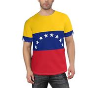 ZQYTGFDC Flag of Venezuela - Camiseta de manga corta para hombre, absorbe la humedad, tallas S-3XL, Negro, Large