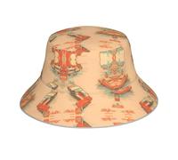 ZQYTGFDC Gorro de pescador reflectante con diagrama geométrico cuadrado para mujeres y hombres, gorra de pescador, gorra reversible de verano para playa, Póster de coche, Talla única