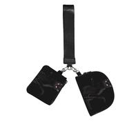 ZQYTGFDC Juego de 2 llaveros de muñeca para mujer, diseño de gato negro bailando, pintalabios, llaves, gimnasio, viaje diario
