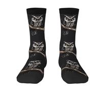 ZQYTGFDC Late Night Owl - Calcetines para adultos, tallas grandes, para hombres y mujeres, suaves y cómodos, cómodos para uso casual, gimnasio y uso diario, 3 Negro, One Size