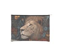 ZQYTGFDC Lion in the flowers - Organizador de artículos de tocador pequeño con cremallera para mujer, 8.9 x 6.5 pulgadas, para el día de San Valentín, amiga, novia, León en las flores, One Size