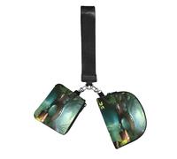 ZQYTGFDC Little Bridge in the East - Juego de 2 llaveros de muñeca para mujer, lápiz labial, llaves, gimnasio, viaje diario