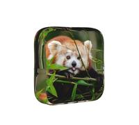 ZQYTGFDC Little Red Panda - Bolsa de higiene femenina, capacidad de 6 y 10 almohadillas, organizador pequeño para bolso, maleta, regalo para niñas y mujeres