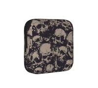 ZQYTGFDC Many Skulls Get Together - Bolsa de higiene femenina, capacidad de 6 y 10 almohadillas, organizador pequeño para bolso, maleta, regalo para niñas y mujeres