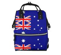 ZQYTGFDC Mochila multifuncional para pañales con bandera cubana, bolsa de pañales de gran capacidad con mamás y papás, viajes y uso diario, Bandera de Australia, Talla única
