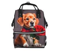 ZQYTGFDC Mochila multifuncional para pañales de gran capacidad para perros y padres, viajes y uso diario, Perro parecido a un caballero, Talla única