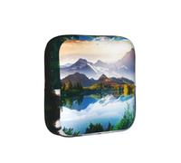 ZQYTGFDC Mountain Lake View Sunny Day Nature - Bolsa de higiene femenina, capacidad de 6 y 10 almohadillas, organizador pequeño para bolso, maleta, regalo para niñas y mujeres