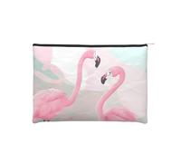 ZQYTGFDC Mt. Fuji - Organizador de artículos de tocador pequeño con cremallera para mujer, 22 x 16,5 cm, para el día de San Valentín, amigas, novias, Love Flamingo, Talla única